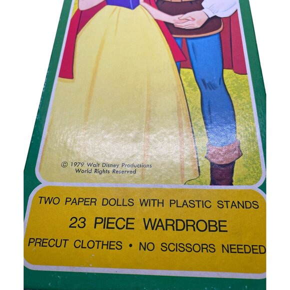 Vintage 1979 Walt Disney Snow White & The Prince Paper Dolls Kit Two Dolls & 23- - Picture 2 of 11